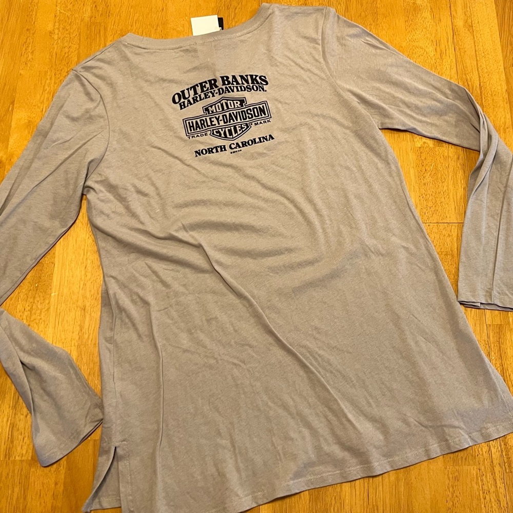 BRAND NEW Harley Davidson Womens long sleeve Outer Banks, NC shirt - Picture 3 of 4